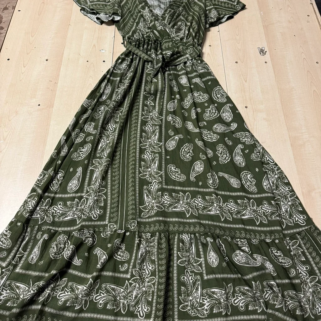 Vestido largo con cinturón – photo 2